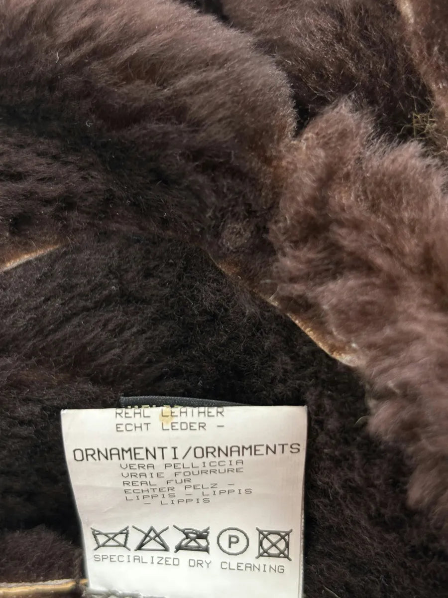 FW2006 Roberto Cavalli Long Hybrid Brown Fur Python Leather Jacket mUUkXTx 11