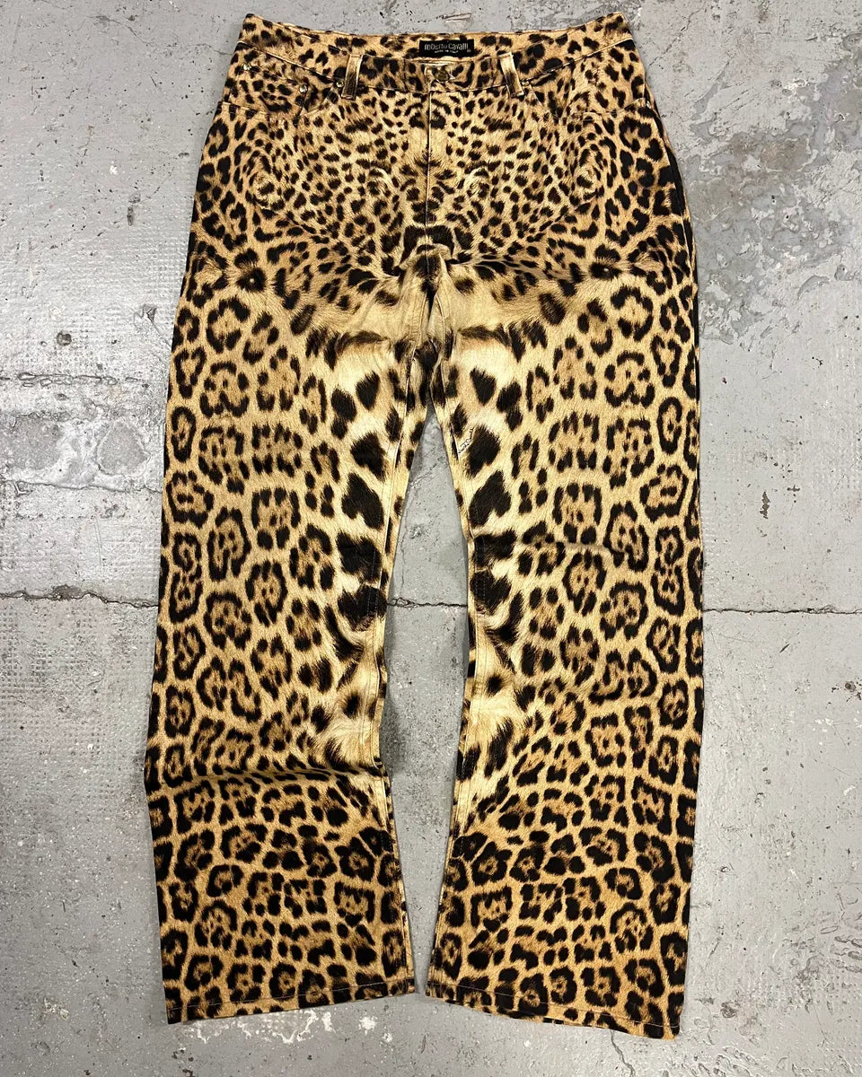 FW2006 Roberto Cavalli Savage Premium Leopard Print Pants (L) 0