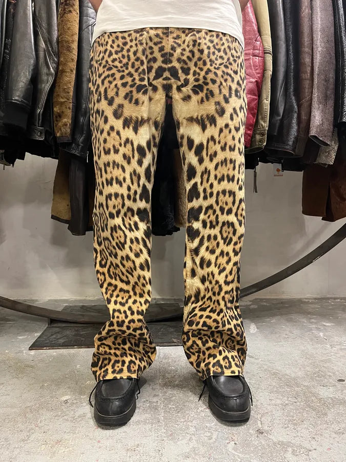 FW2006 Roberto Cavalli Savage Premium Leopard Print Pants (L) 1