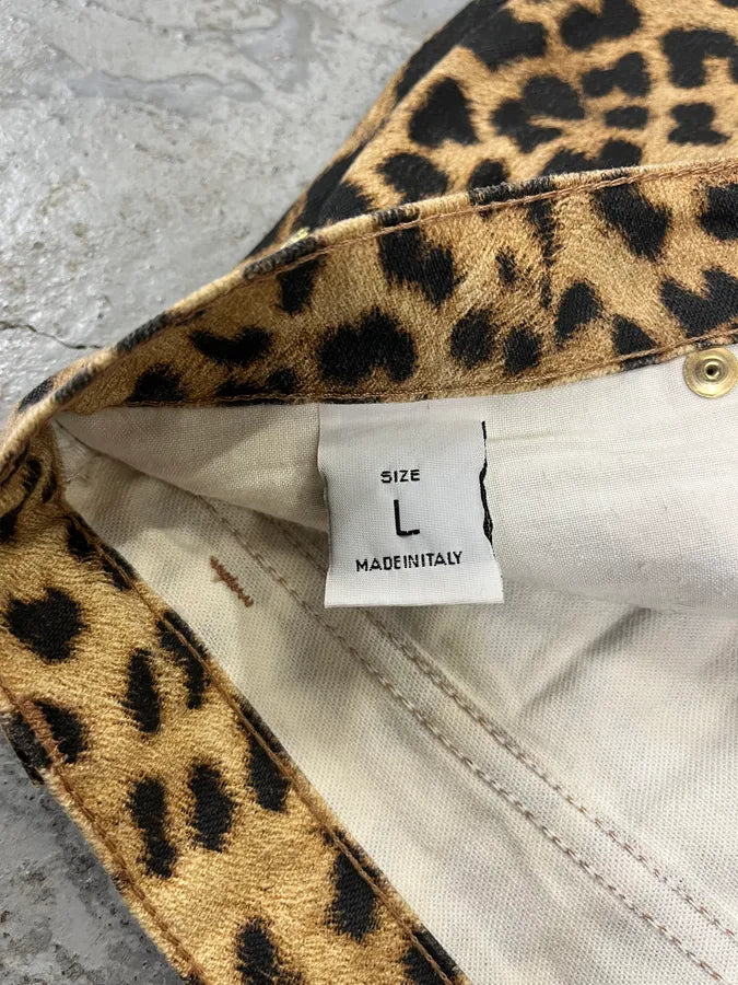 FW2006 Roberto Cavalli Savage Premium Leopard Print Pants (L) 10