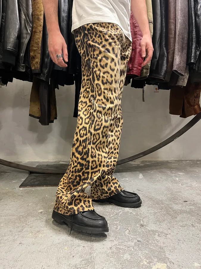 FW2006 Roberto Cavalli Savage Premium Leopard Print Pants (L) 2