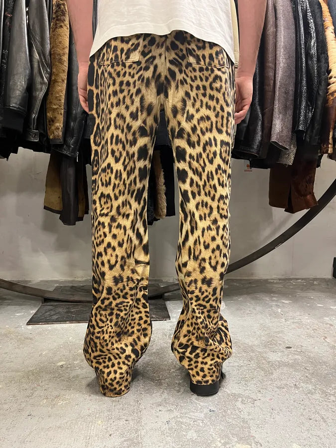 FW2006 Roberto Cavalli Savage Premium Leopard Print Pants (L) 3