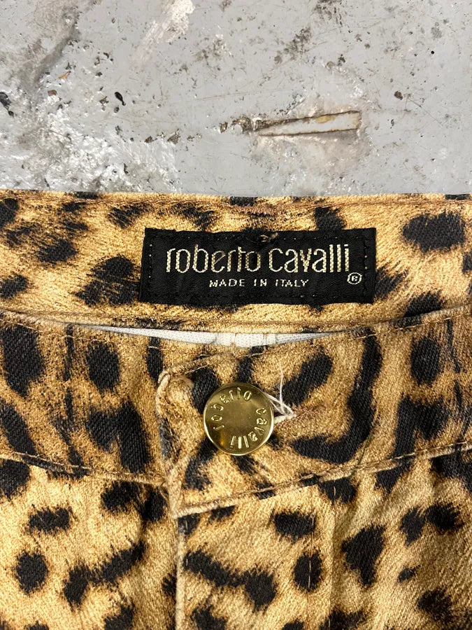 FW2006 Roberto Cavalli Savage Premium Leopard Print Pants (L) 7