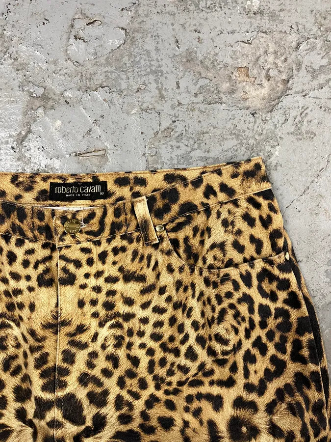 FW2006 Roberto Cavalli Savage Premium Leopard Print Pants (L) 9