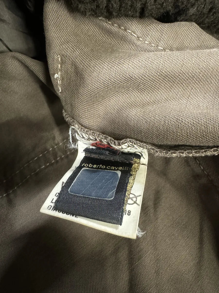 FW2006 Roberto Cavalli Utility Multi-Pockets Brown Jacket aQmINVw 6