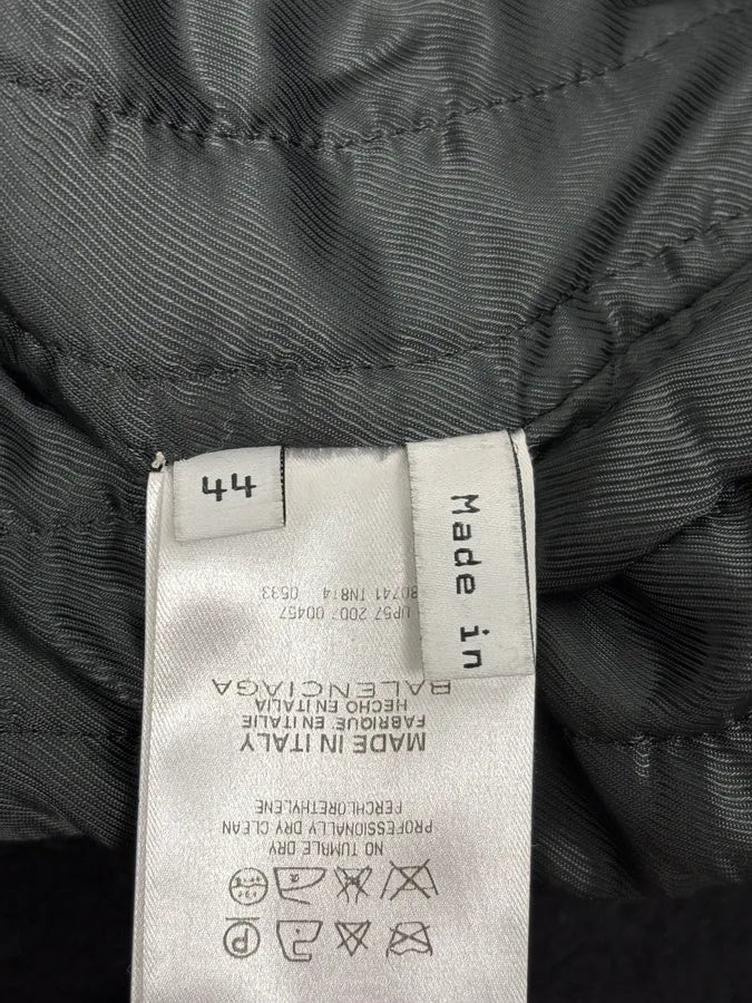 FW2007 Balenciaga Navy Wool Shearling Peacoat Jacket AkedAtj 10