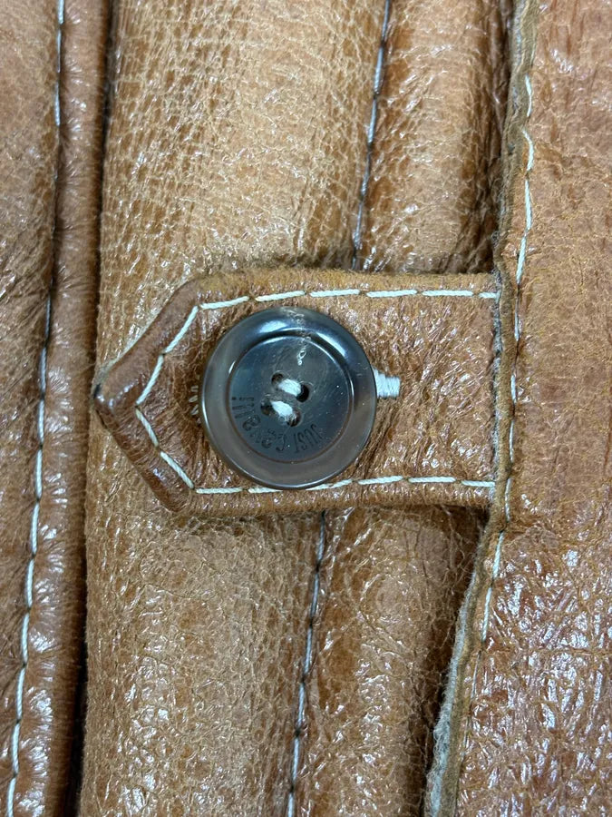 FW2007 Cavalli Brown Fur Aviator Leather Jacket hoxLGIk 10