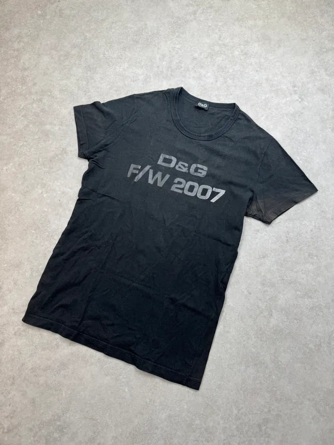 FW2007 Dolce & Gabbana Black Logo T-Shirt cGcPgDd 5