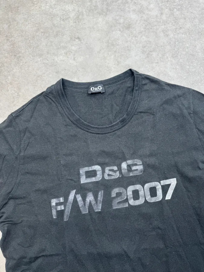 FW2007 Dolce & Gabbana Black Logo T-Shirt cGcPgDd 4