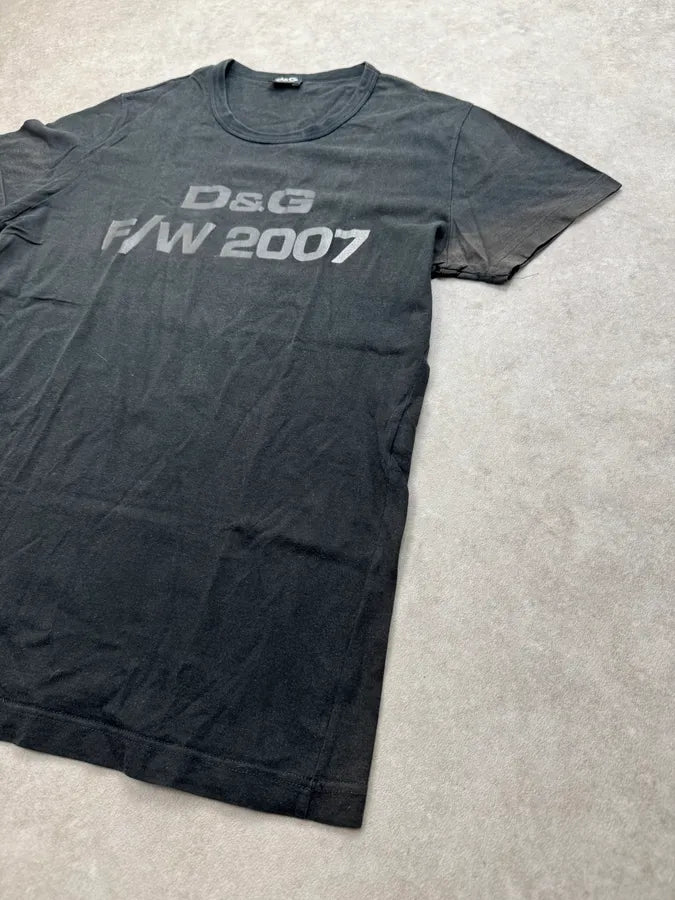 FW2007 Dolce & Gabbana Black Logo T-Shirt cGcPgDd 3