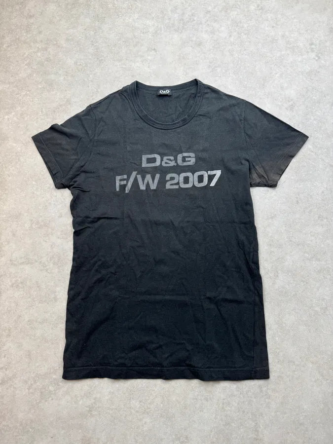 FW2007 Dolce & Gabbana Black Logo T-Shirt cGcPgDd 0
