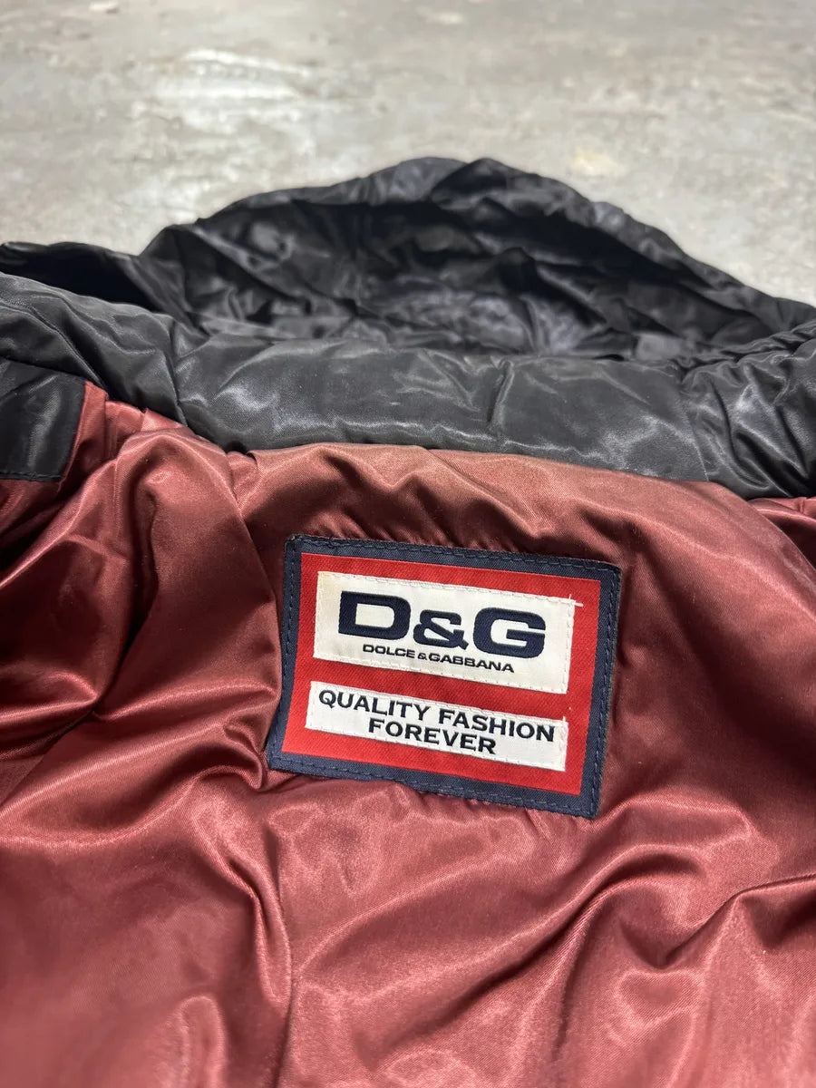 FW2007 Dolce & Gabbana Black Multi Zip Utility Nylon Leather Jacket (S/M) 10