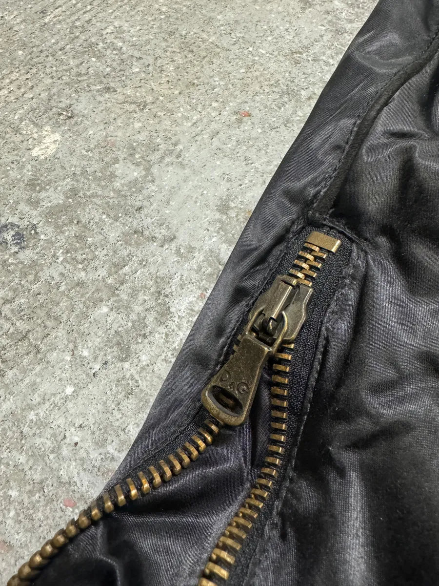 FW2007 Dolce & Gabbana Black Multi Zip Utility Nylon Leather Jacket (S/M) 5