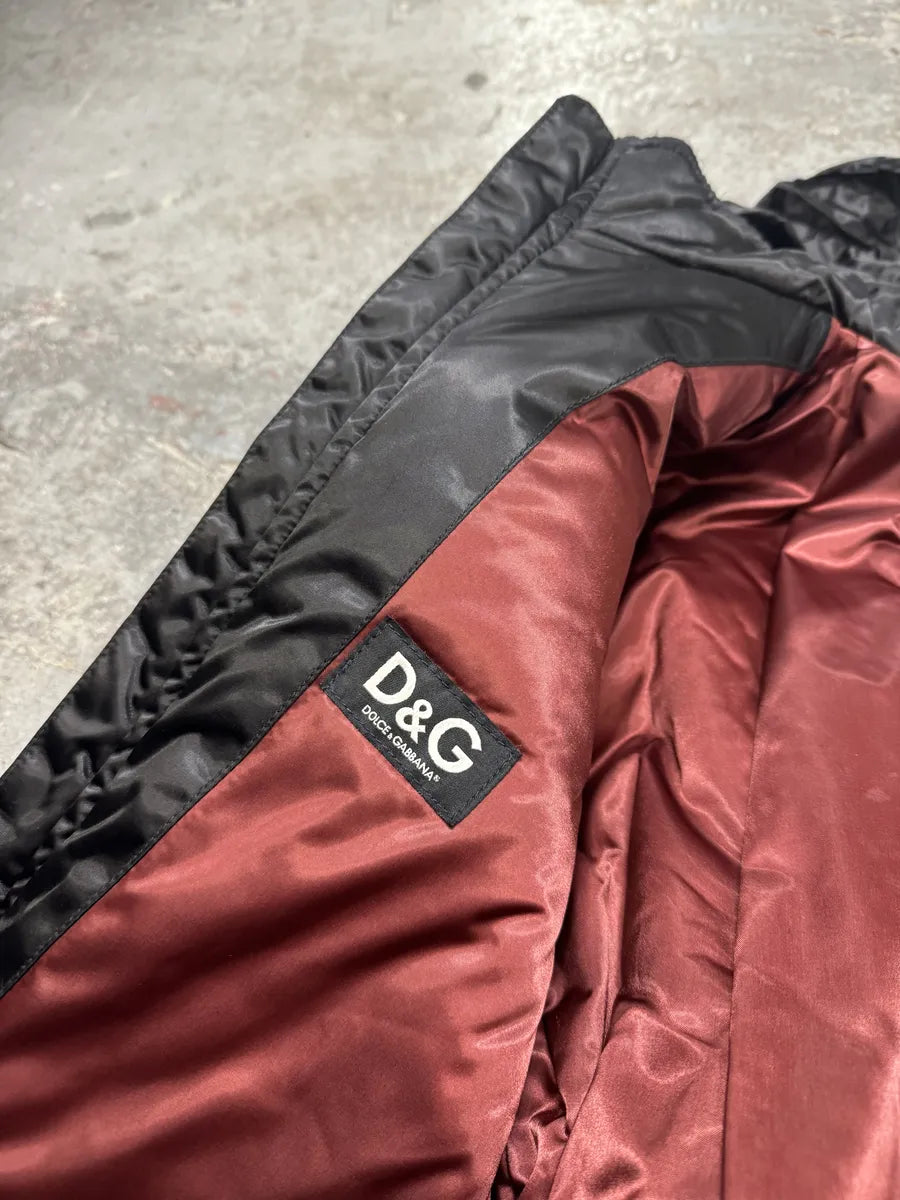 FW2007 Dolce & Gabbana Black Multi Zip Utility Nylon Leather Jacket (S/M) 6