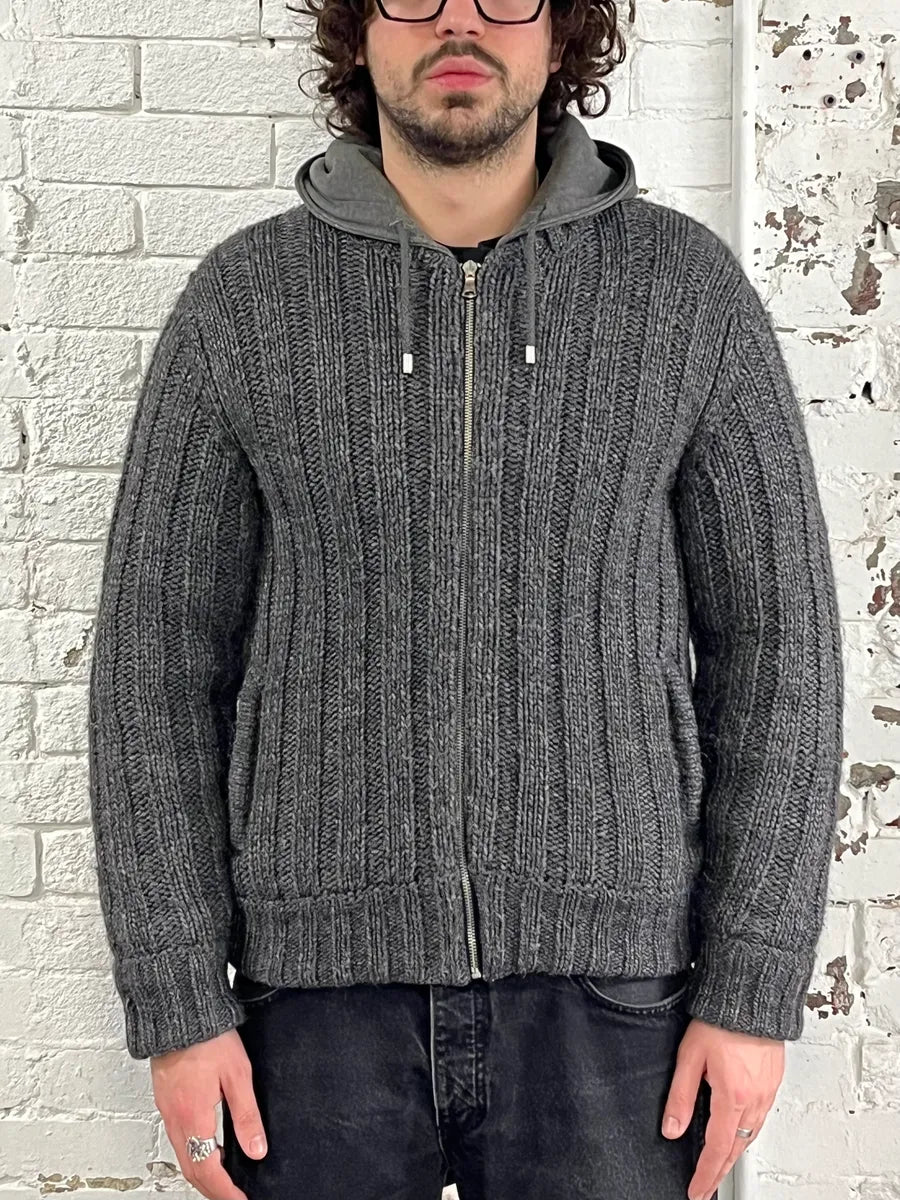 FW2007 Dolce & Gabbana Grey Wool Hooded Jacket mpzwTzf 1