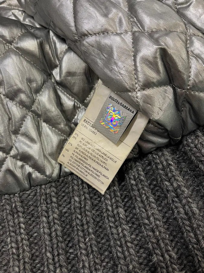 FW2007 Dolce & Gabbana Grey Wool Hooded Jacket mpzwTzf 12