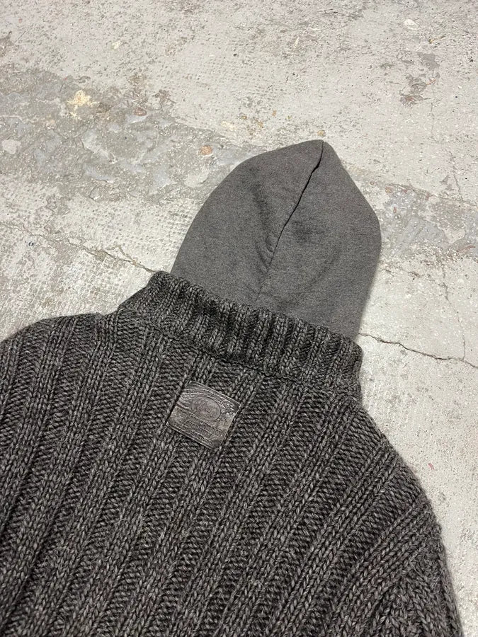 FW2007 Dolce & Gabbana Grey Wool Hooded Jacket mpzwTzf 7