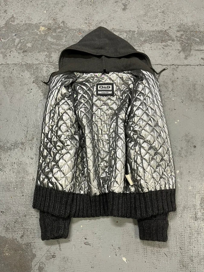 FW2007 Dolce & Gabbana Grey Wool Hooded Jacket mpzwTzf 9