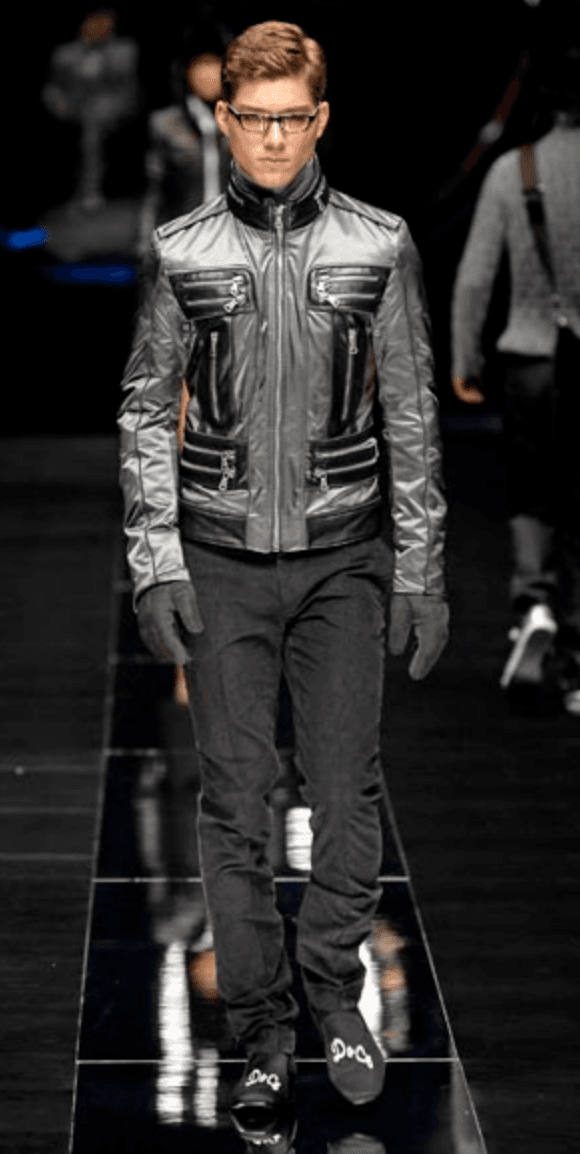 FW2007 Dolce & Gabbana Khaki Hybrid Nylon Leather Jacket hXTGQpT 1