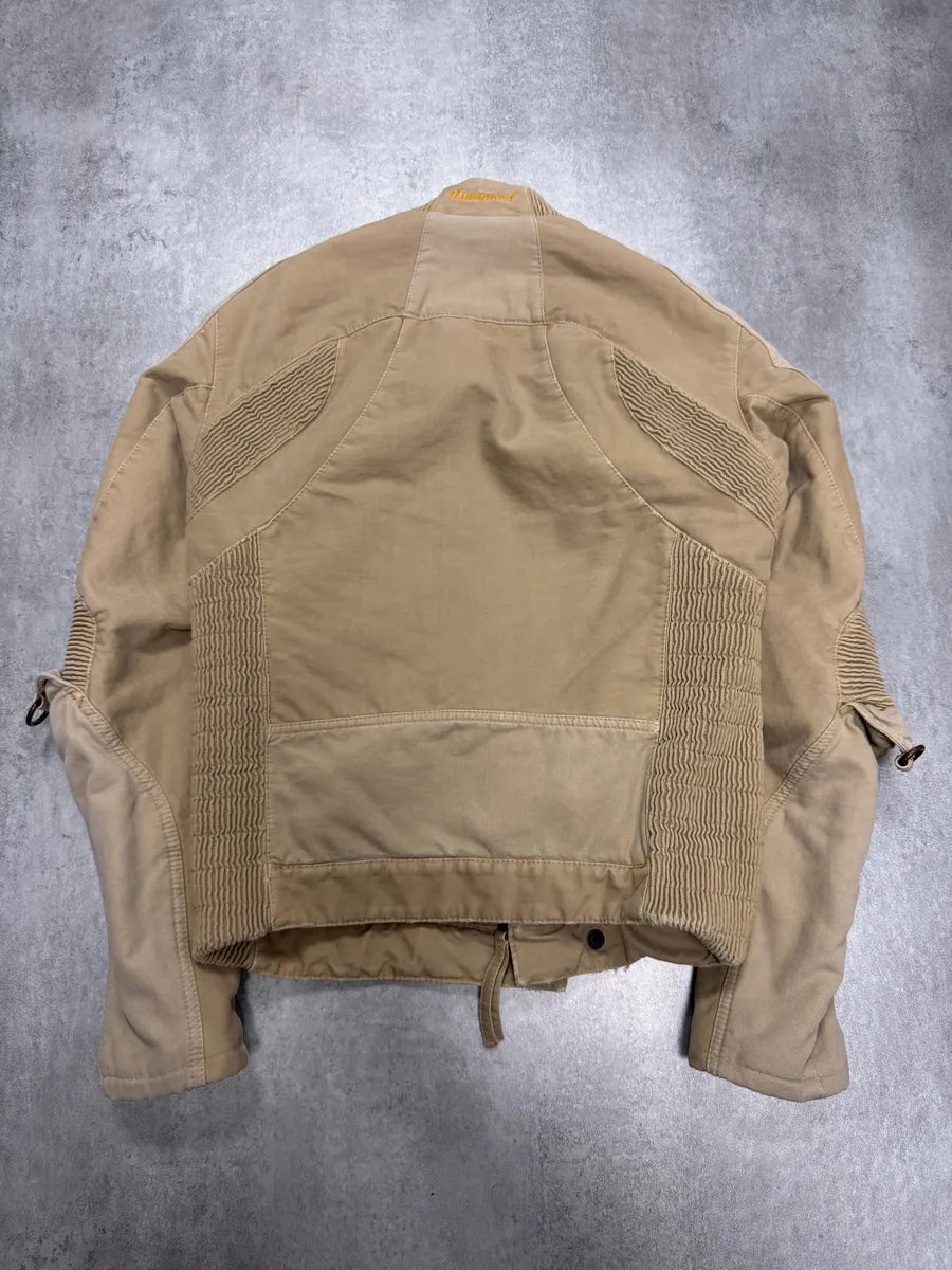 FW2007 Dsquared2 Biker Reinforced Beige Denim Jacket vnajFfp 2
