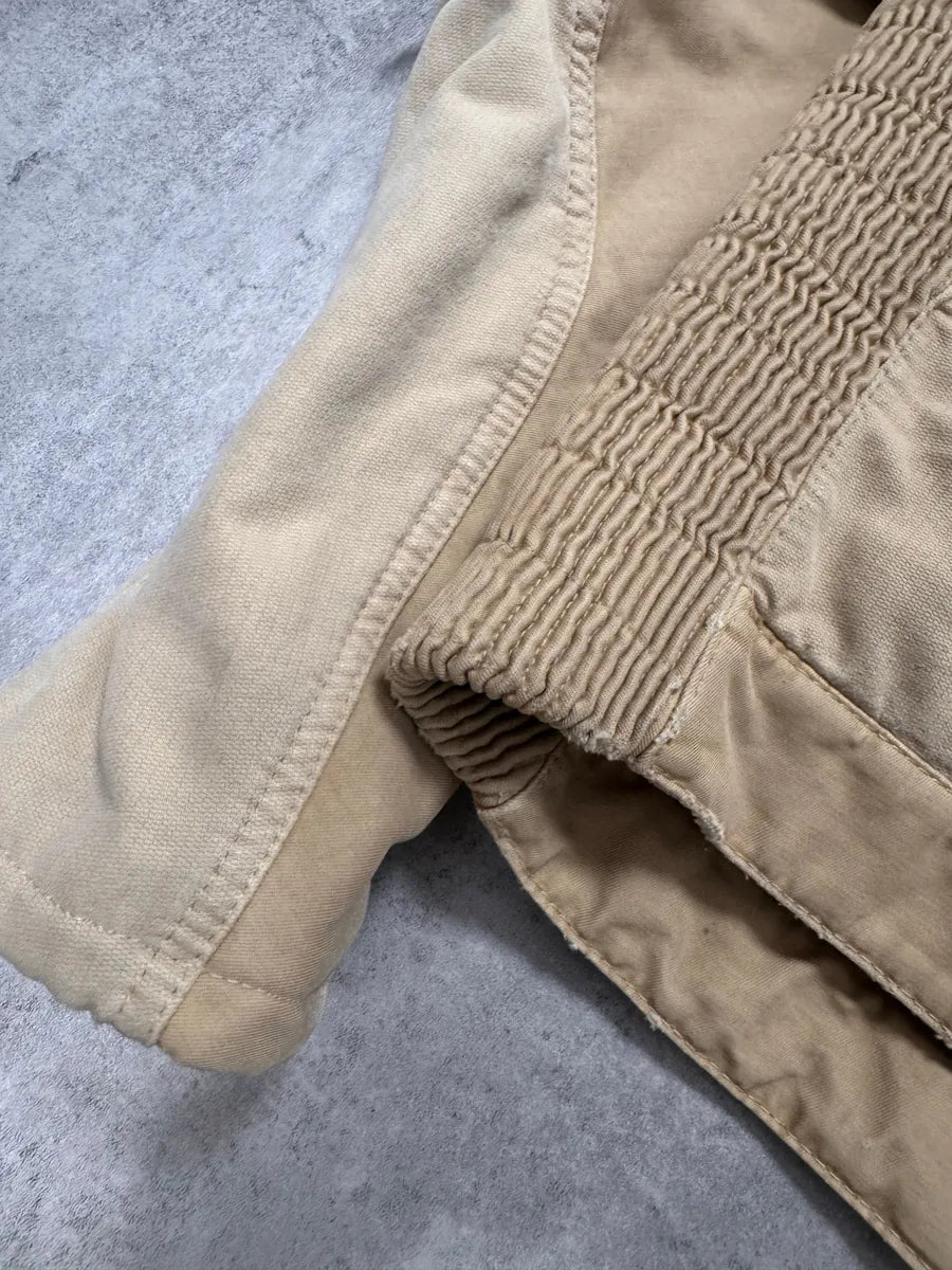 FW2007 Dsquared2 Biker Reinforced Beige Denim Jacket vnajFfp 5