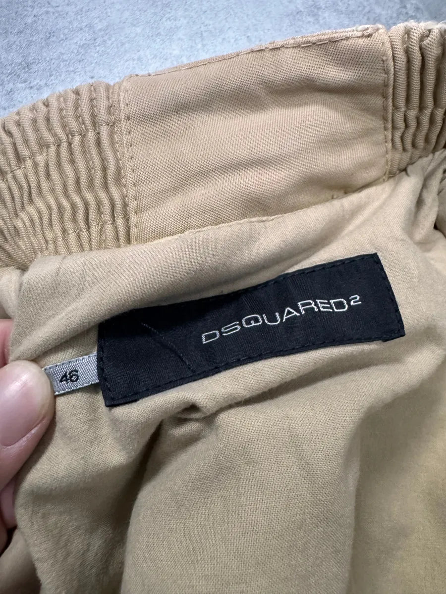 FW2007 Dsquared2 Biker Reinforced Beige Denim Jacket vnajFfp 6