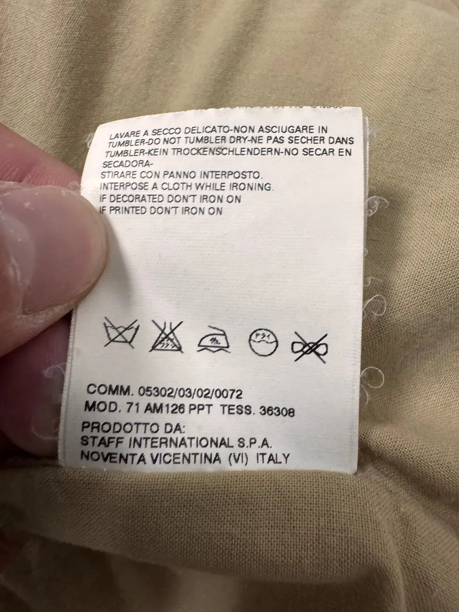 FW2007 Dsquared2 Biker Reinforced Beige Denim Jacket vnajFfp 8