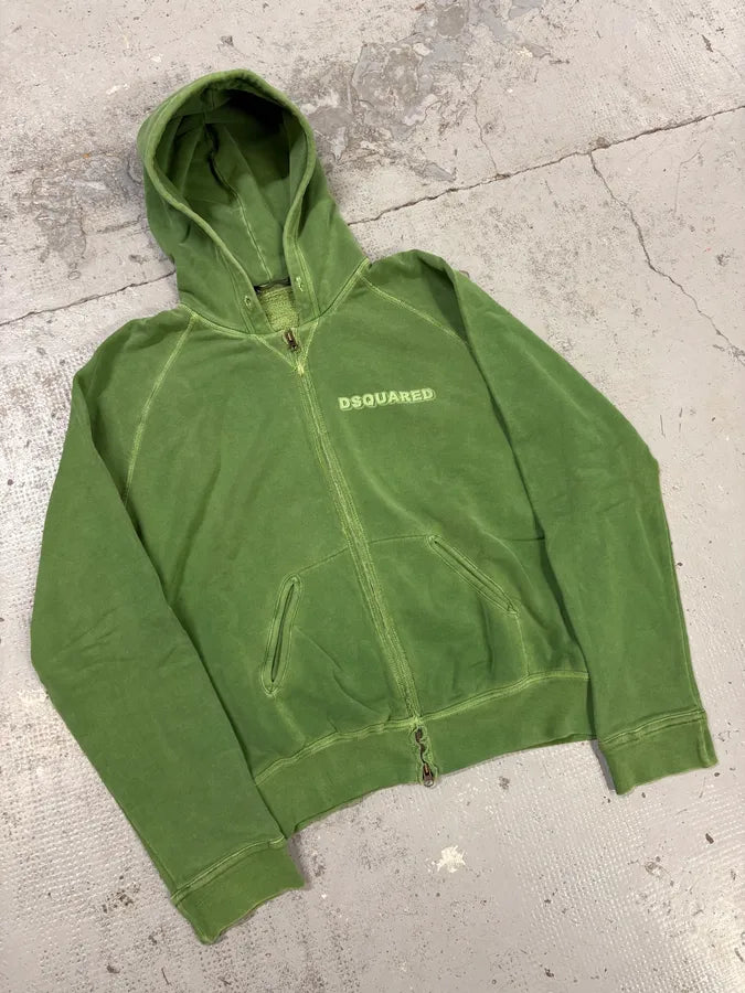 FW2007 Dsquared2 Green Logo Zip-Up Hoodie FwJEHBY 3