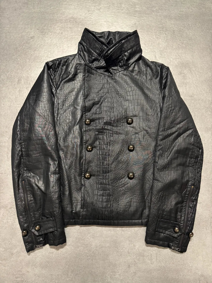 FW2007 Emporio Armani Crocodile Nylon Black Jacket (M) 1