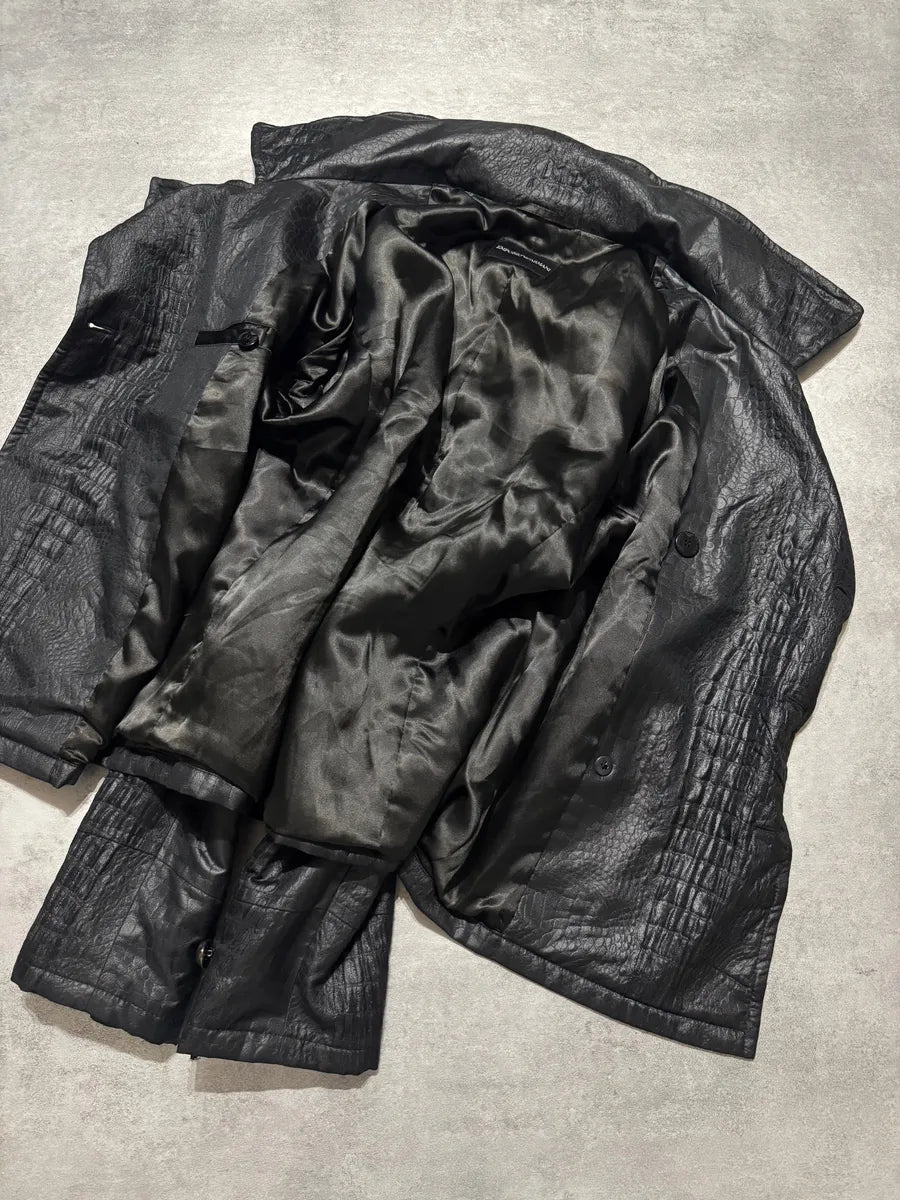 FW2007 Emporio Armani Crocodile Nylon Black Jacket (M) 10