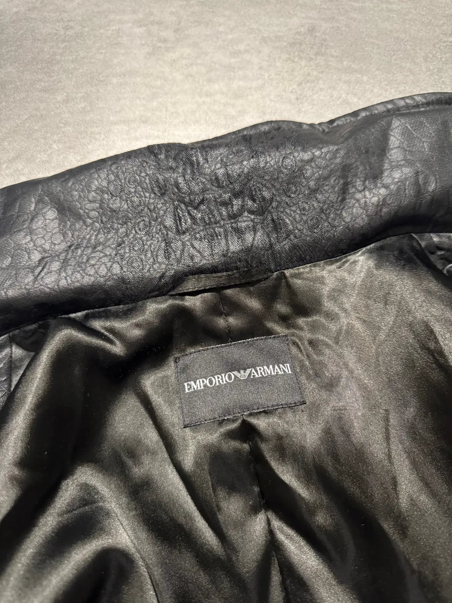 FW2007 Emporio Armani Crocodile Nylon Black Jacket (M) 11