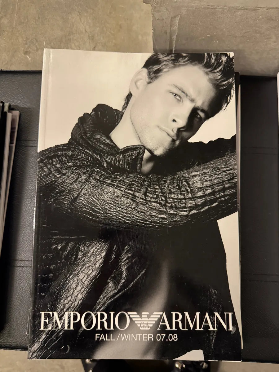 FW2007 Emporio Armani Crocodile Nylon Black Jacket (M) 14