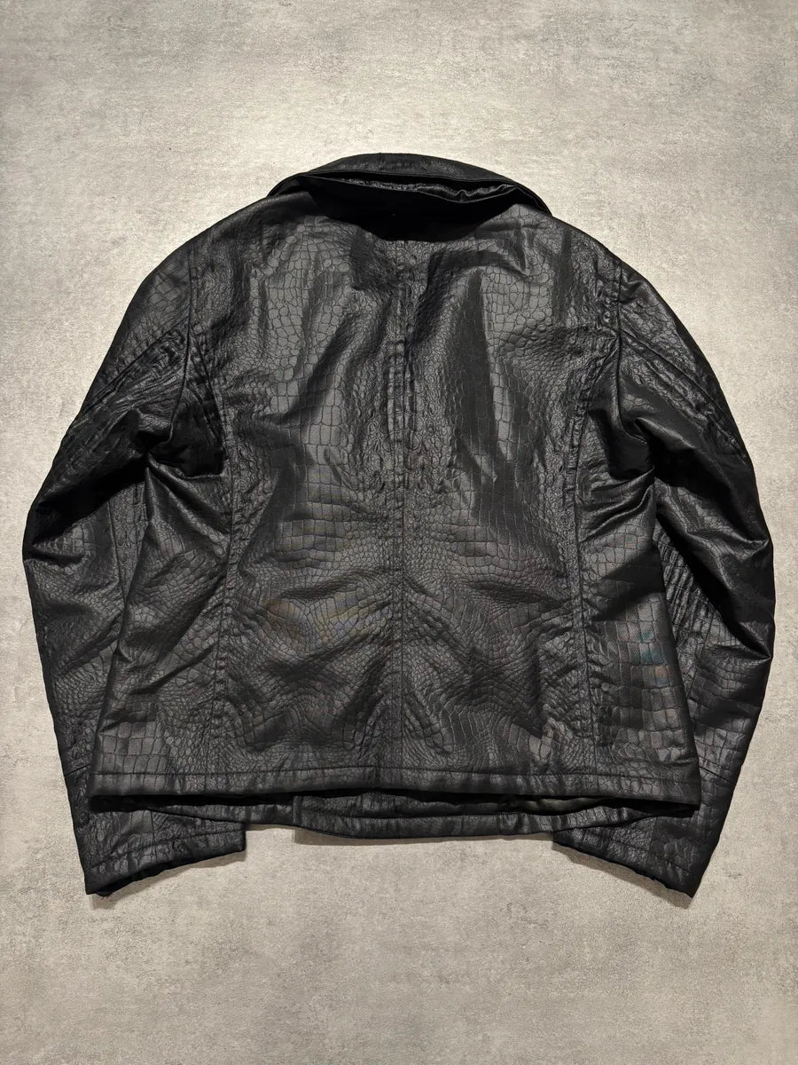 FW2007 Emporio Armani Crocodile Nylon Black Jacket (M) 3