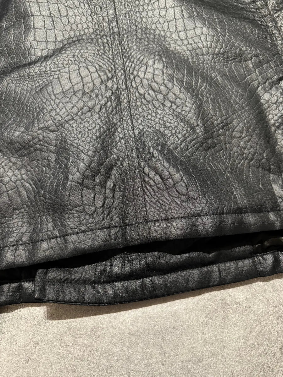 FW2007 Emporio Armani Crocodile Nylon Black Jacket (M) 4