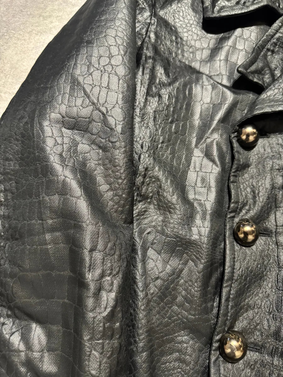 FW2007 Emporio Armani Crocodile Nylon Black Jacket (M) 8