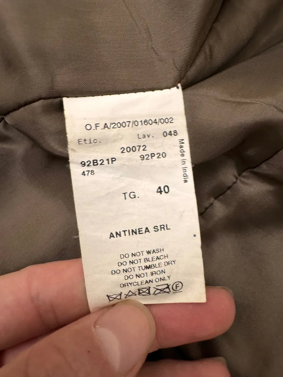 FW2007 Emporio Armani Fur Collar Cropped Leather Jacket vfssDRL 6