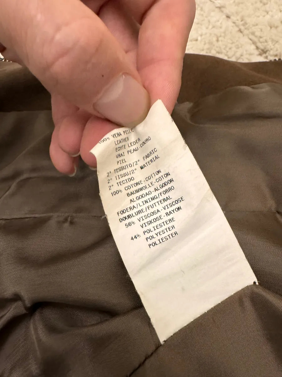 FW2007 Emporio Armani Fur Collar Cropped Leather Jacket vfssDRL 7