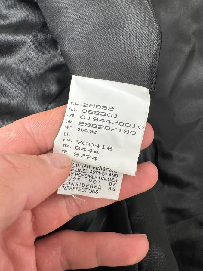 FW2007 Emporio Armani Offcier Black Crocodile Effect Jacket RPgOWoT 11