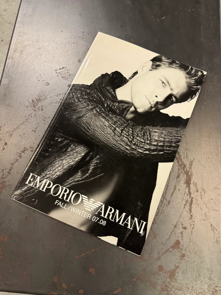 FW2007 Emporio Armani Offcier Black Crocodile Effect Jacket RPgOWoT 13