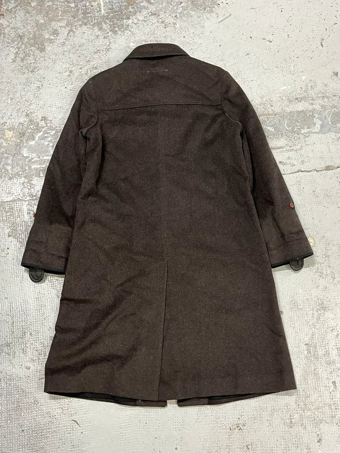 FW2007 Maison Martin Margiela Brown Wool Cargo Pocket Coat hQodpnY 5