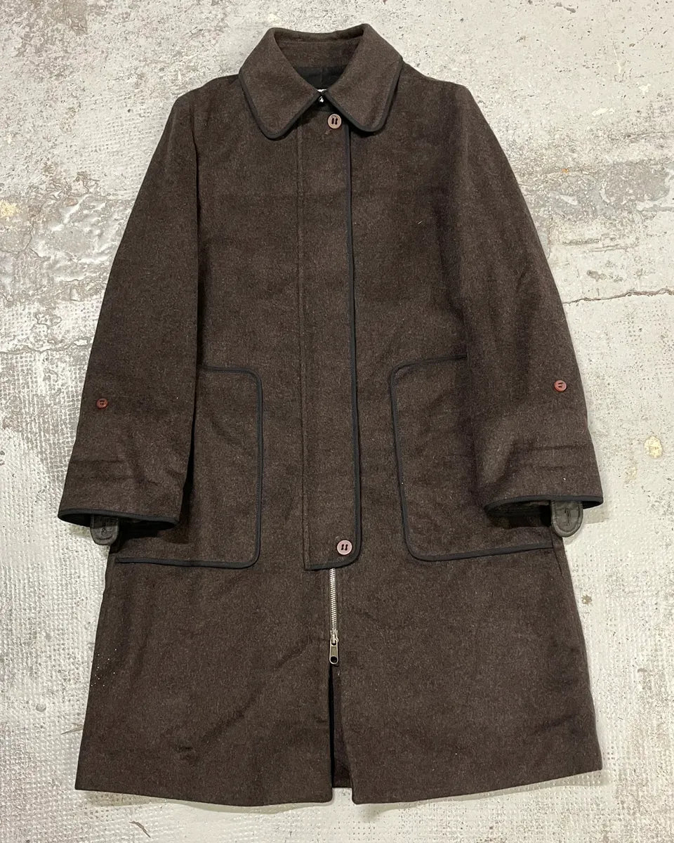 FW2007 Maison Martin Margiela Brown Wool Cargo Pocket Coat hQodpnY 0