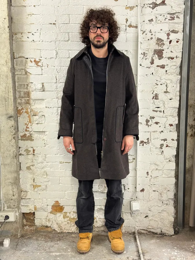 FW2007 Maison Martin Margiela Brown Wool Cargo Pocket Coat hQodpnY 1