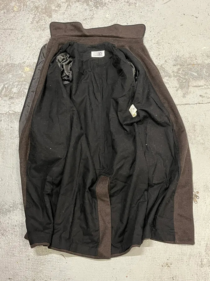 FW2007 Maison Martin Margiela Brown Wool Cargo Pocket Coat hQodpnY 7