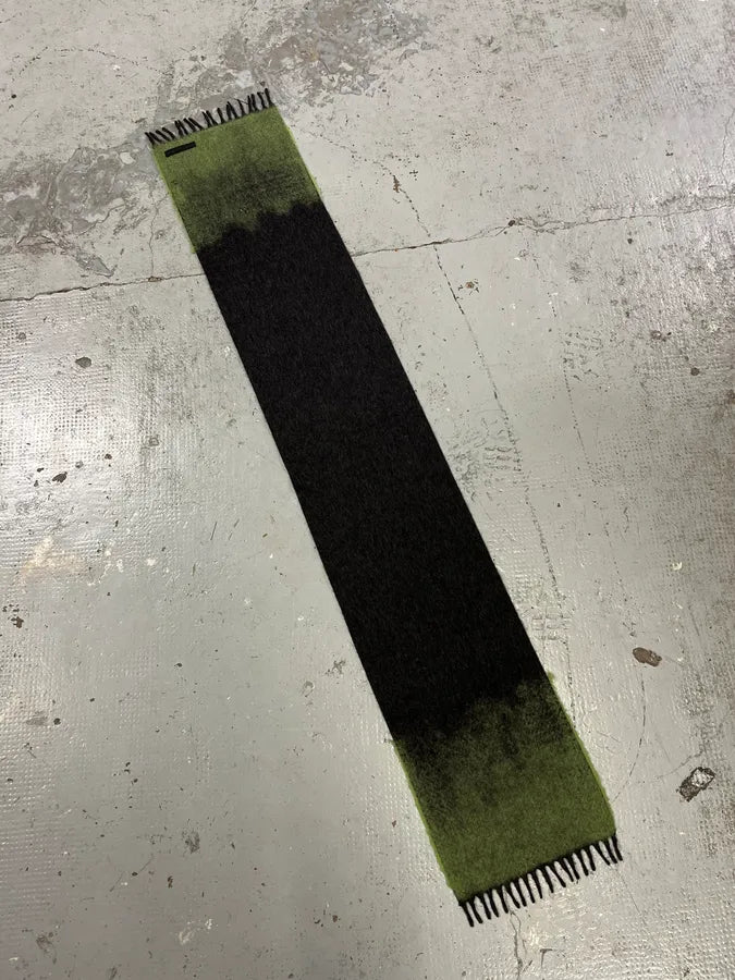 FW2007 Prada Black & Green Wool Scarf GzaXfdu 5
