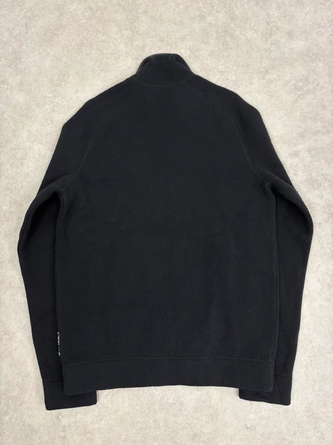FW2007 Prada Black Padded Leather Wool Zip-up Sweater xZgApPA 5