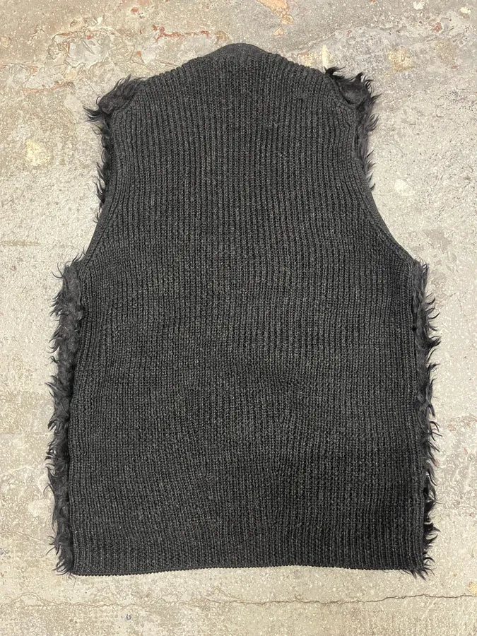 FW2007 Prada Fur Plushed Grey & Dark Cardigan kdpoeFy 4