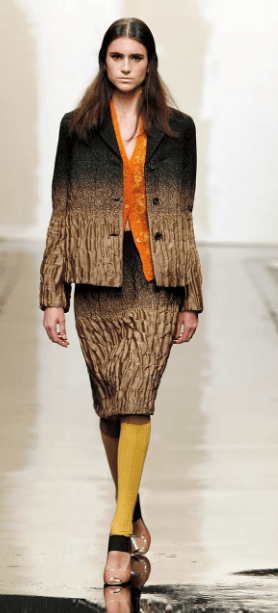 FW2007 Prada Plissed Bicolor Blazer Jacket (M/L) 1