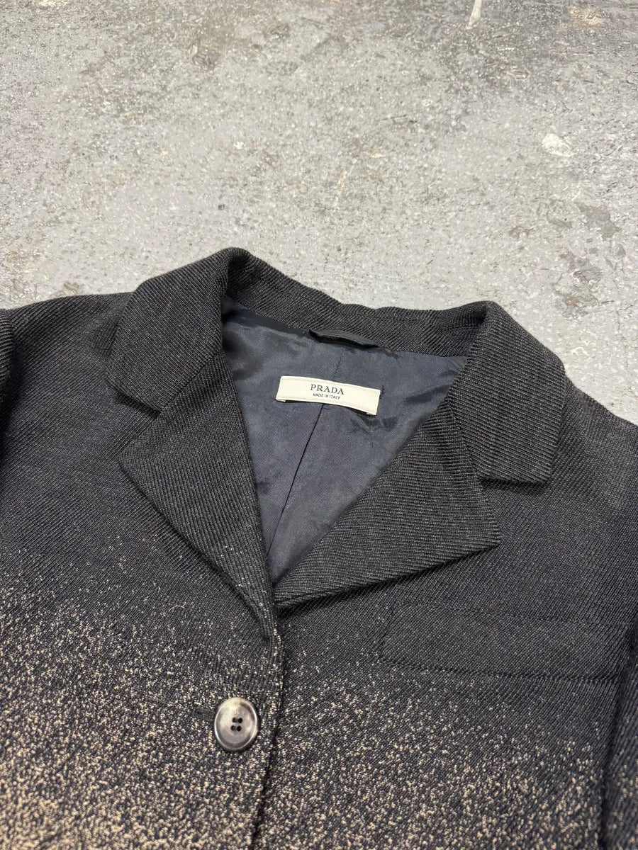 FW2007 Prada Plissed Bicolor Blazer Jacket (M/L) 10