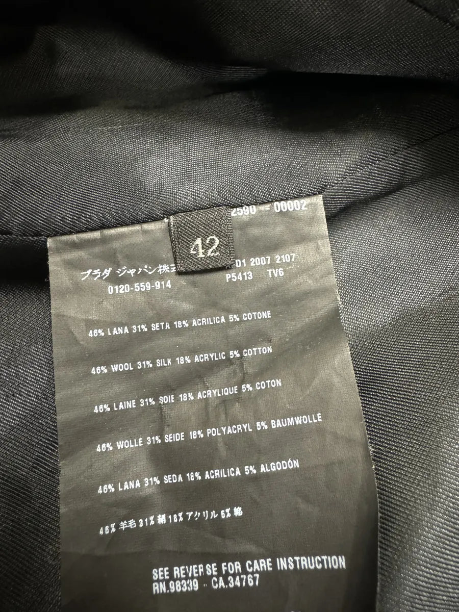 FW2007 Prada Plissed Bicolor Blazer Jacket (M/L) 11