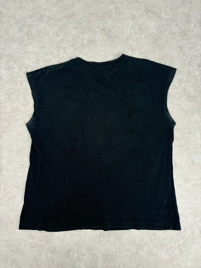 SS2008 Balenciaga Cotton Human Print Black Tank Top tTiLfpd 4
